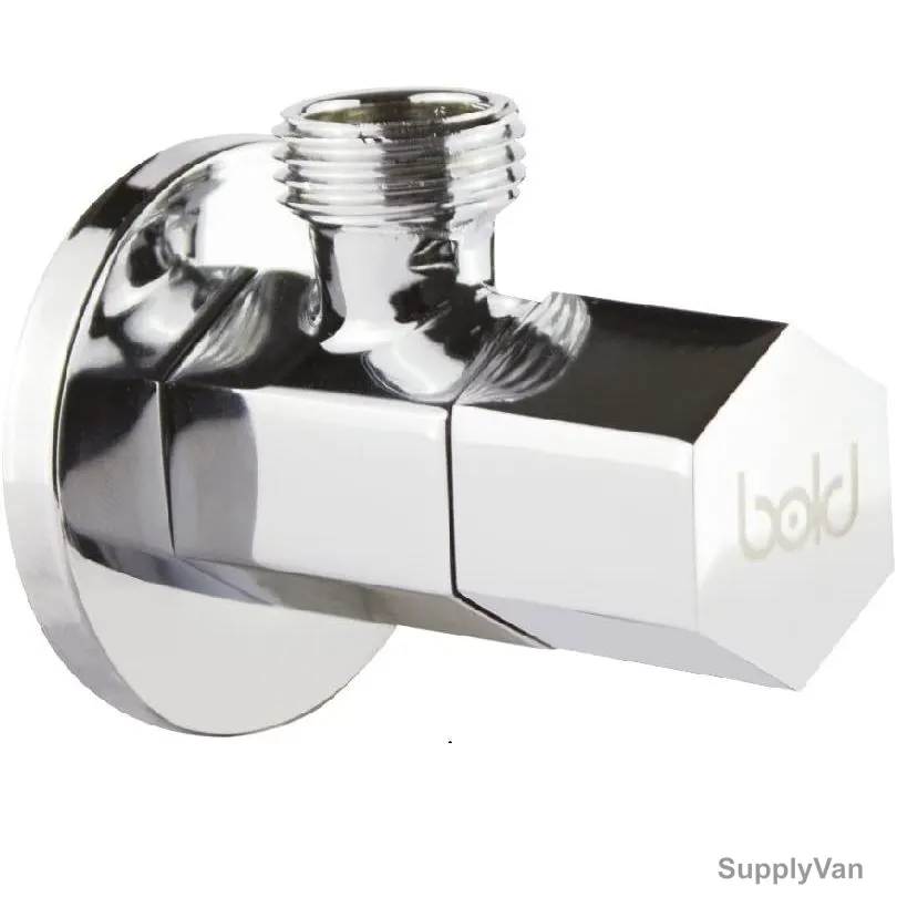Bold Hexagon Angle Valve, TECVLV2200206, Techno, Brass, 1/2 x 1/2 Inch — image 1