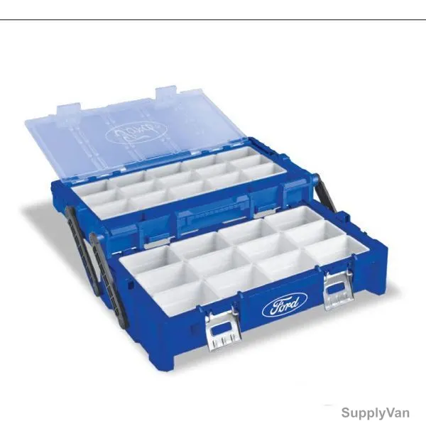 Ford Plastic Tool Box, FHT0318, Blue