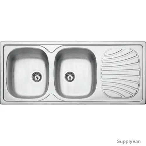 Tramontina Double Bowl Kitchen Sink, 93880603, 116 x 50CM