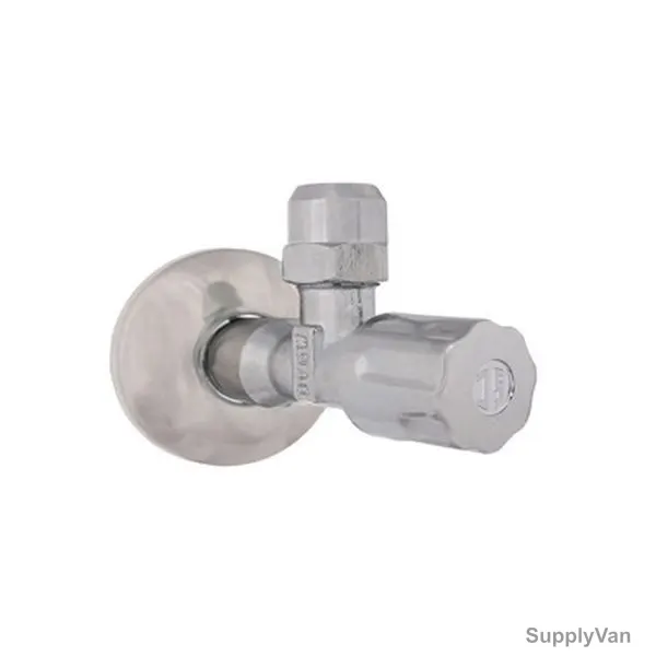 Schloesser Angle Valve, 71051550001, 7105, Brass, 3/8 x 1/2 Inch