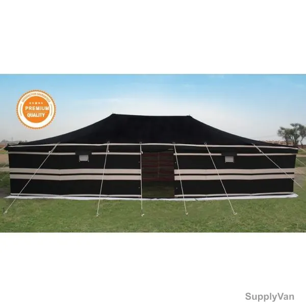 Arabic Deluxe Tent, AMT-128-2L, Iron Stick, 5 x 10 Yards, Black/White — image 1