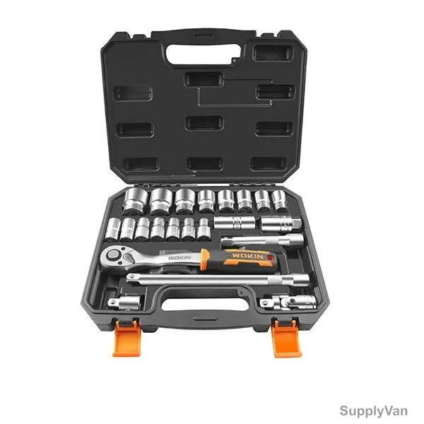 Wokin Industrial Socket Set, SHGT-W-155222, 1/2 Inch, 22 Pcs/Set
