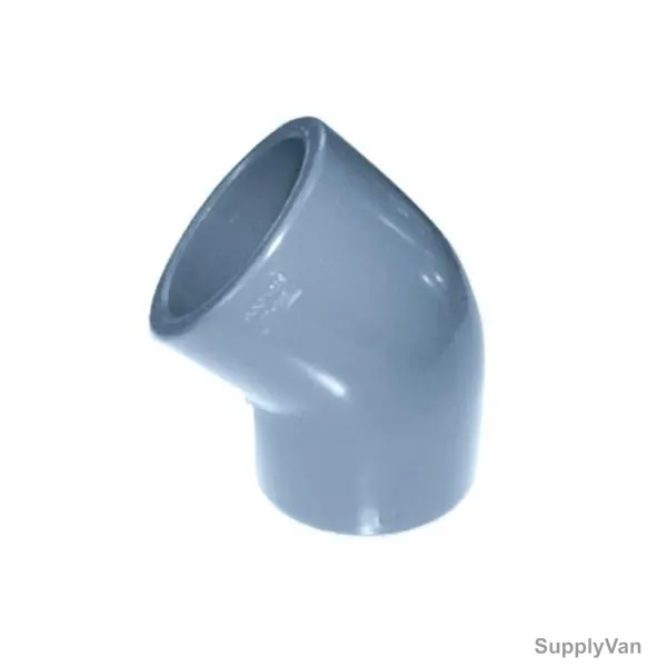 Atlas Elbow Pipe Fitting, E45110, UPVC, BSP, 110MM, 45 Degree
