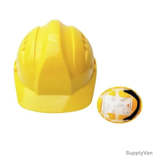 Vaultex Safety Helmet With Pinlock Textile Suspension, VHT, Yellow
