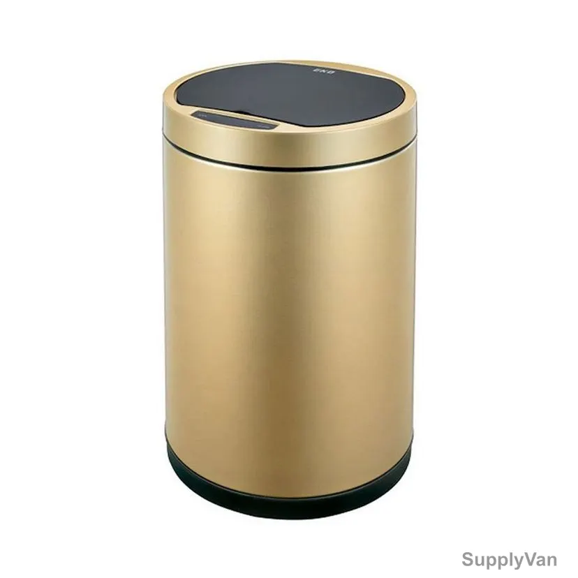 Eko Motion Sensor Trash Bin, SS44D-12, Stainless Steel, 12 Ltrs, Gold/Black