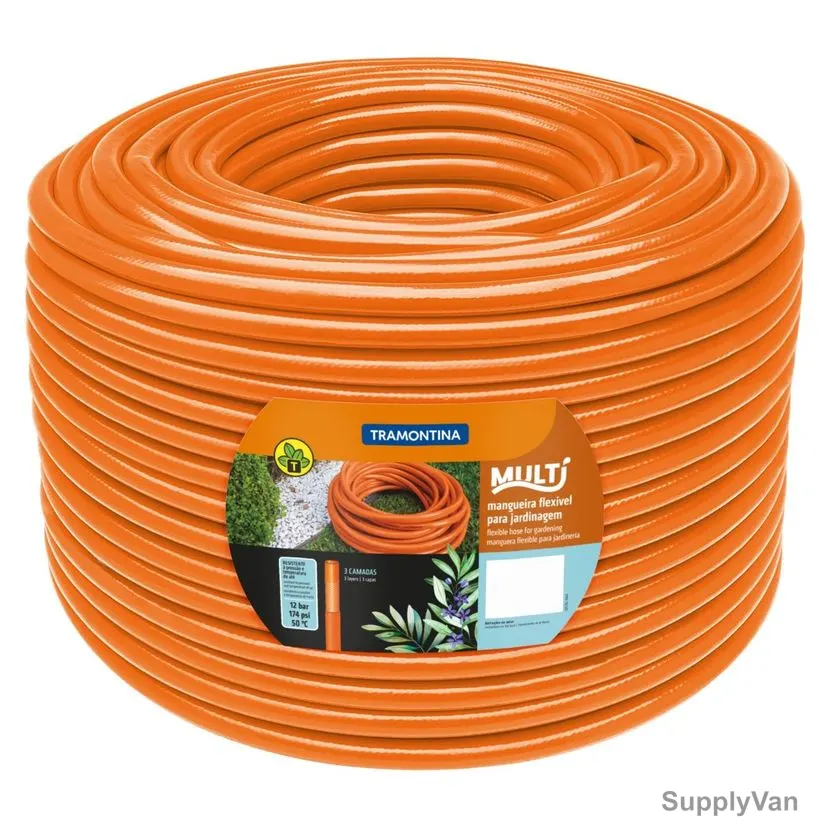 Tramontina 3 Layer Garden Hose, 79210501, 50 Mtrs, PVC, Orange — image 1