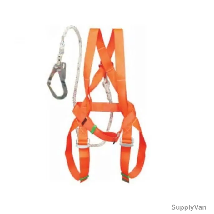 Tuf-Fix Safety Harness with Big Stamping Hook, SH064, Polyester, Orange