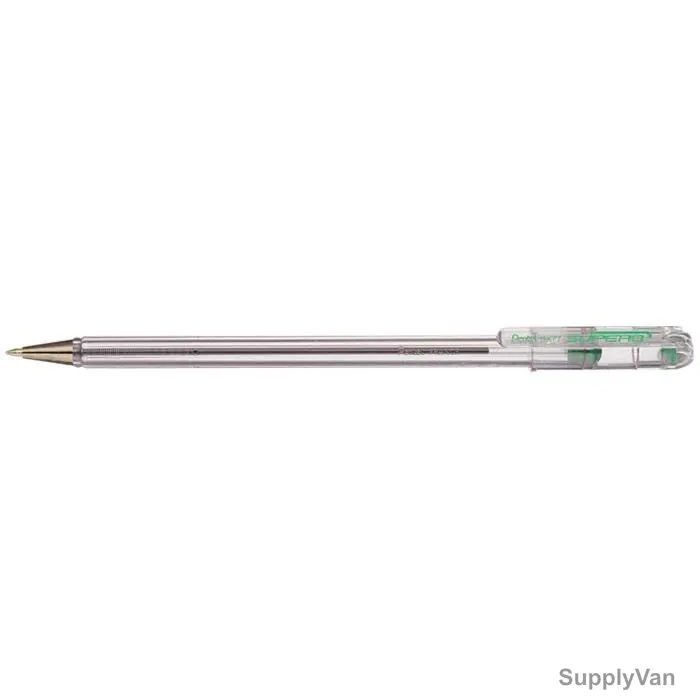 Pentel Superb Ball Point Pen, PE-BK77-D, 0.7MM Tip, Green, 12 Pcs/Pack — image 1