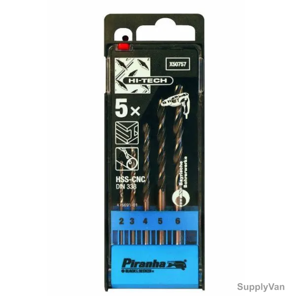 Black and Decker Masonry Drill Bit Set, X50757-QZ, 5PCS
