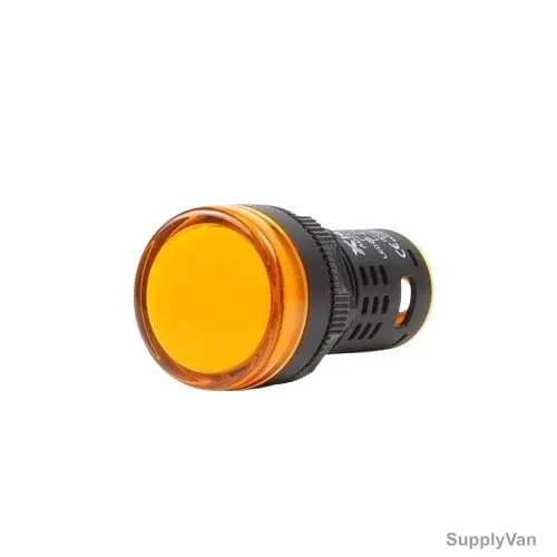 Xider LED Indicator Lamp, AD22-22DS, 220VAC, 22MM, Yellow, 50 Pcs/Pack