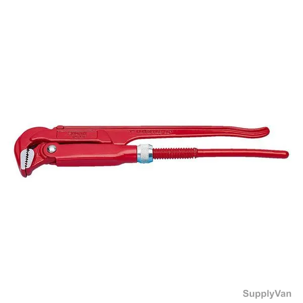 Wurth 90 Degree Elbow Pipe Wrench, 07140652, Chrome Vanadium Steel, 2 Inch Dia, 560MM Length