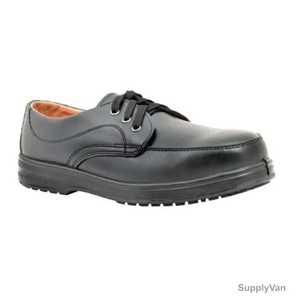 Vaultex Steel Toe Safety Shoes, VE3, Size38, Black, Low Ankle