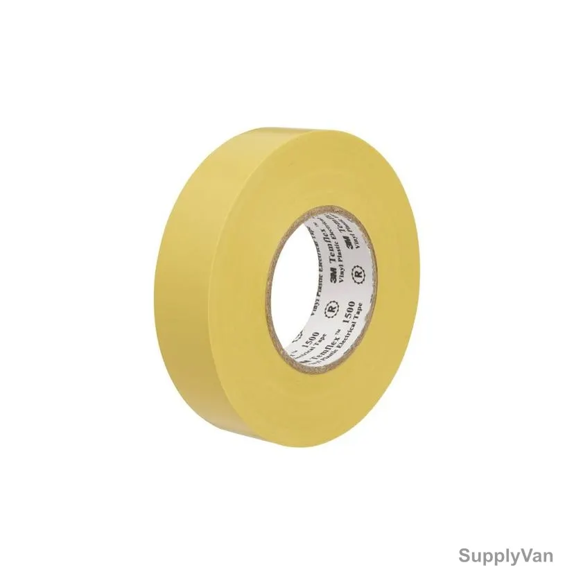3M Vinyl Electrical Tape, Temflex 1500Y, 19MM x 10 Mtrs, Yellow