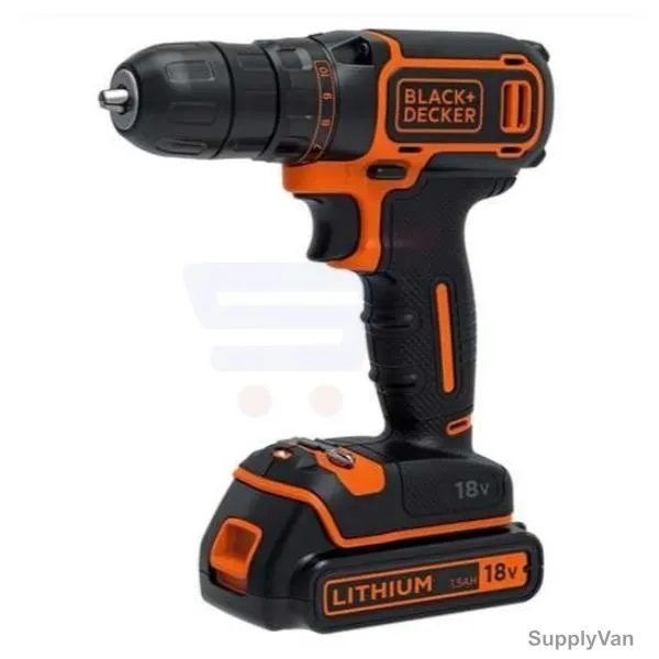 Black and Decker Hammer Drill Driver, BDCHDC18KB-B5, 18V, 27W, 650RPM