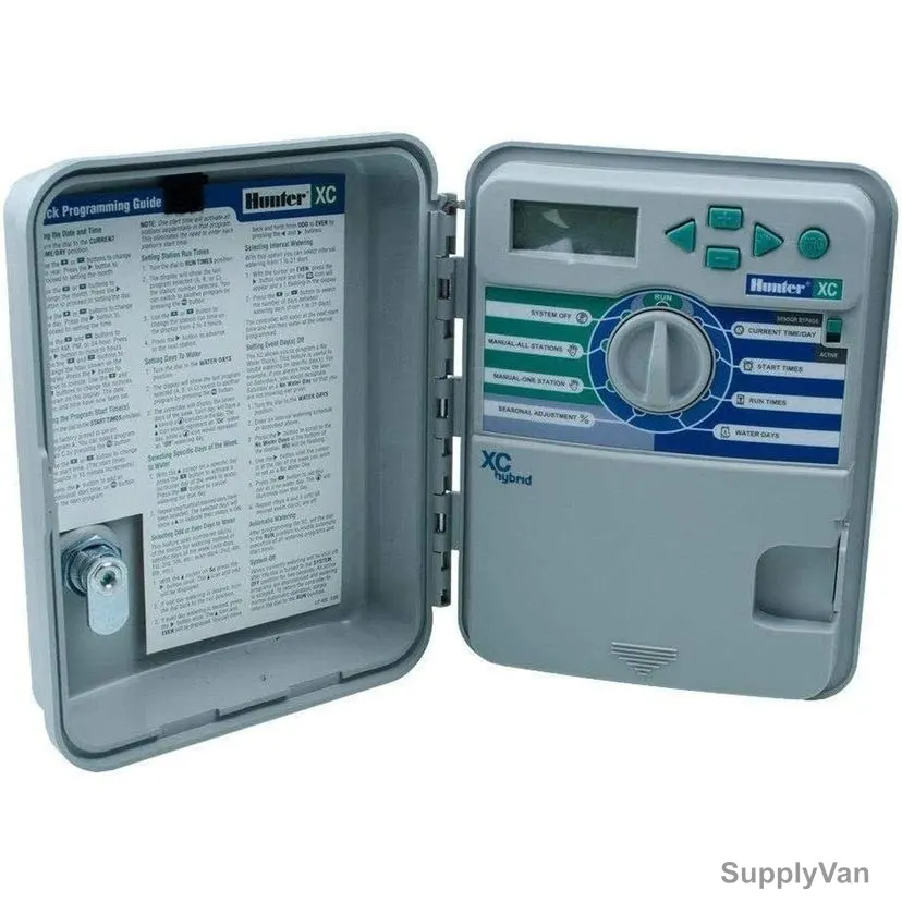 Hunter 4 Station Digital Timer Hose Water System Controller, XC-401-E, 230VAC, Grey — image 1
