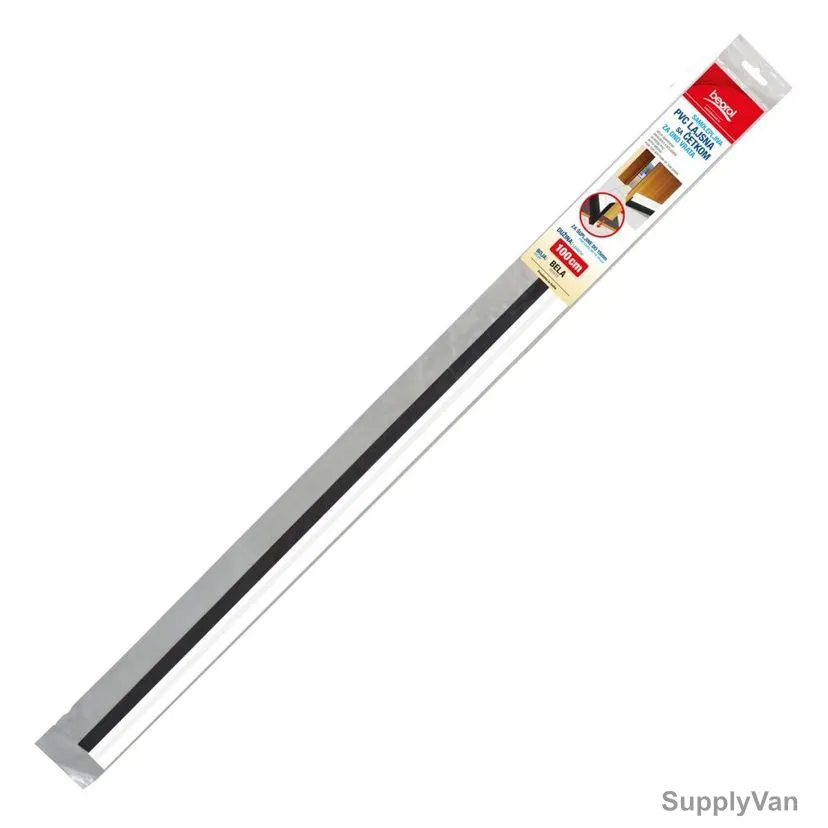 Beorol Door Draught Excluder With Brush, GT12W, White, 100CM