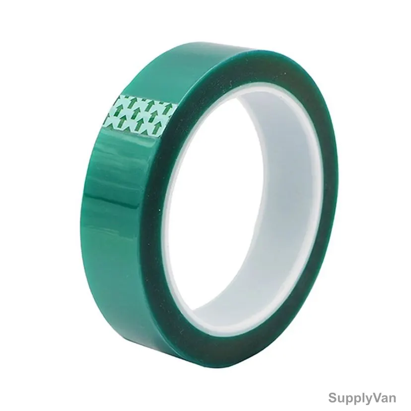 High Temperature Masking Tape, 24MM x 66 Mtrs, PET, Green — image 1