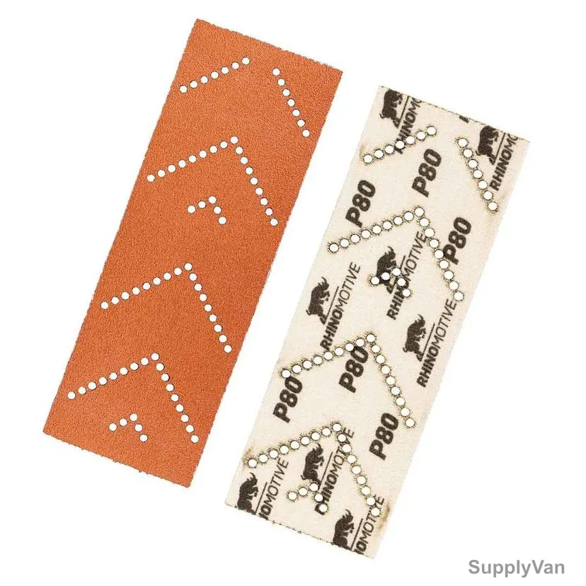 Rhinomotive Extreme+ Sandpaper Sheet, R1521, 70MM x 198MM, P80, Orange, 55 Pcs/Box