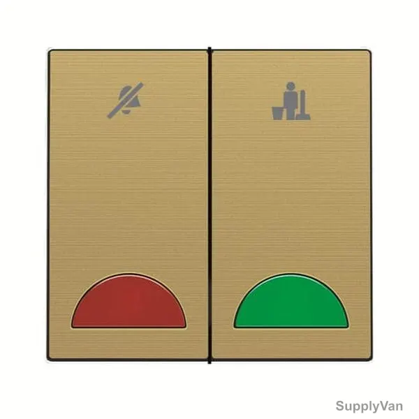 ABB DND/MUR Room Unit With LED, AM40444-MG, Millenium, 1P, 2 Gang, 10A, Matt Gold
