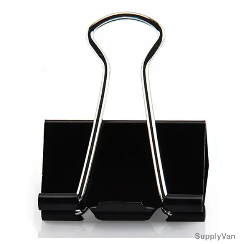 Deluxe Binder Clip, 25MM, Black, 12 Pcs/Pack