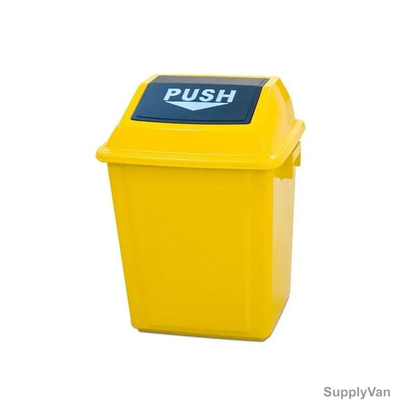 Akc Quadrate Garbage Bin, GC14Y-25, Plastic, 25 Ltrs, Yellow