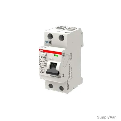 ABB Residual Current Circuit Breaker, FH202-AC-40-0-1, 2 Pole, 100mA, 40A — image 1