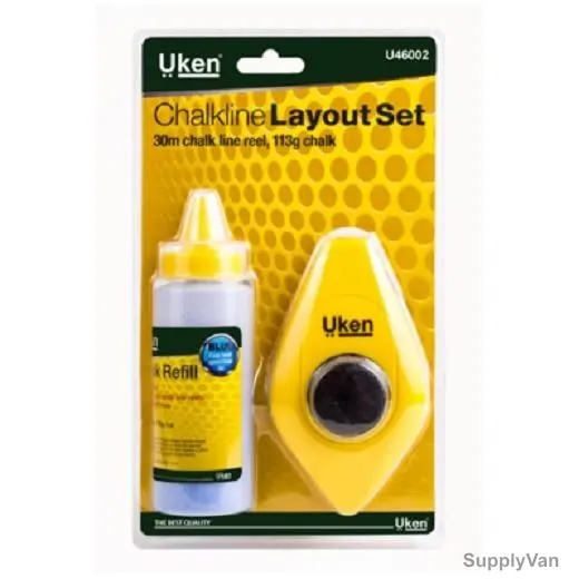 Uken Chalk Line Reel, U46002, Blue, 30 Mtrs, 6PCS, 113GM Head