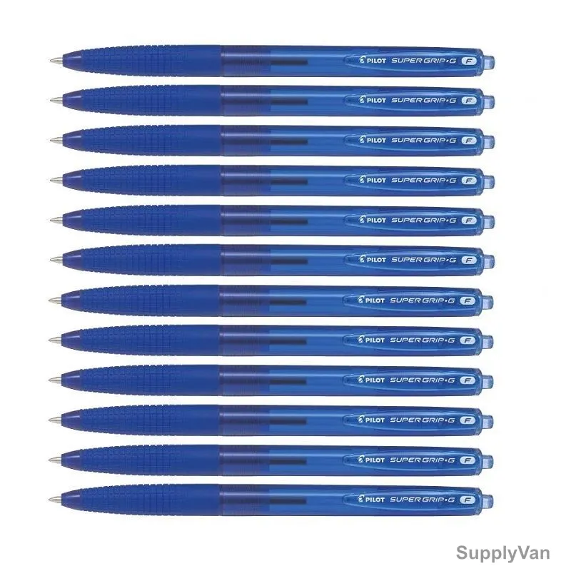 Pilot Retractable Ballpoint Pen, BPGG-8RF-L, Super Grip G, 0.7MM, Blue, PK12