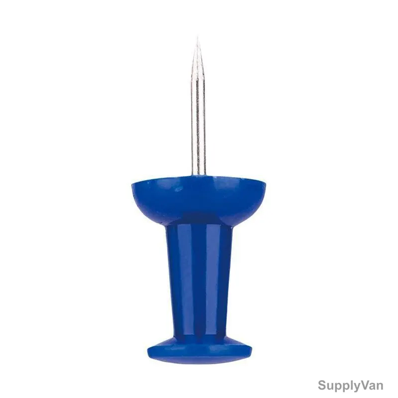 Deli Push Pin, E0021, 10MM, Blue, PK35