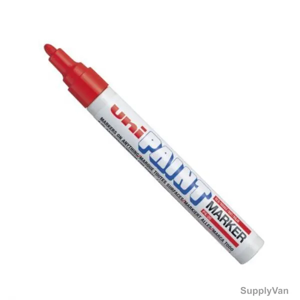 Uni-Ball Bullet Tip Paint Marker, PX20-RD, 2.0MM Tip Size, Red, 12 Pcs/Pack