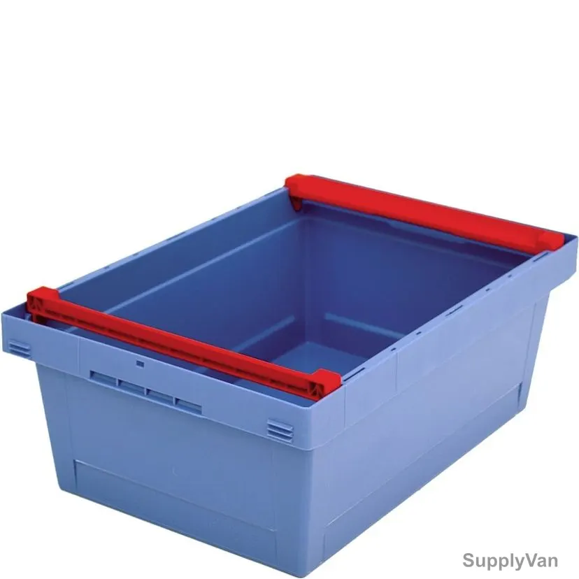 Bito Multipurpose Container With Stacking Rails, MBB64221, Polypropylene, 38 Ltrs, 600 x 400MM, Light Blue