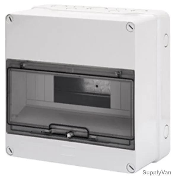 Gewiss Surface Mounted Enclosure, GW40003, IP55, 180x180x98mm, Light Grey