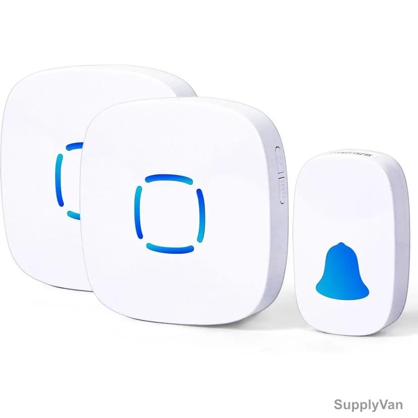 Sky-Touch Wireless Doorbell With 2 Receiver and 1 Push Button, ABS, 300 Mtrs Range, White — image 1