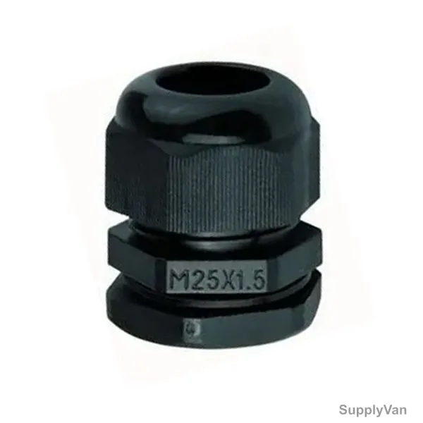 PVC Gland, PG-M25, 11-17MM Cable Size, Black, 100 Pcs/Pack
