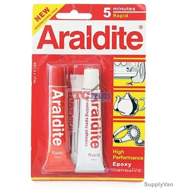 Araldite Epoxy Adhesive, 17 ML, Red, 2 Pcs/Pack
