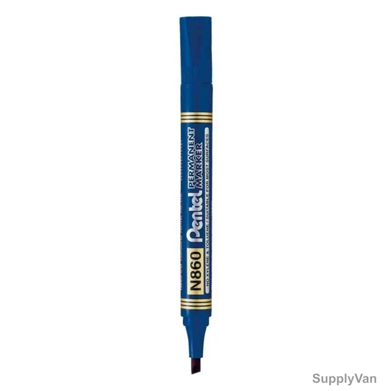 Pentel Permanent Marker, PE-N860-C, 2.5-5MM, Blue, 12 Pcs/Pack
