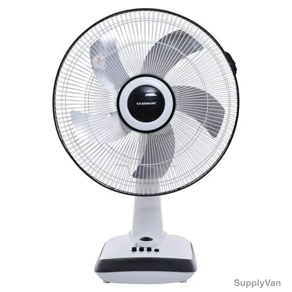 Olsenmark Table Fan, OMF1657, 16 Inch, 5 Blades, 60W, White