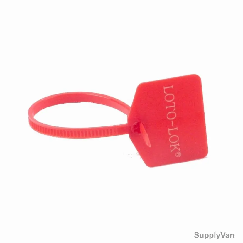 Loto-Lok Security Seal, PS-120RD, Nylon, 120MM, Red, 50 Pcs/Pack