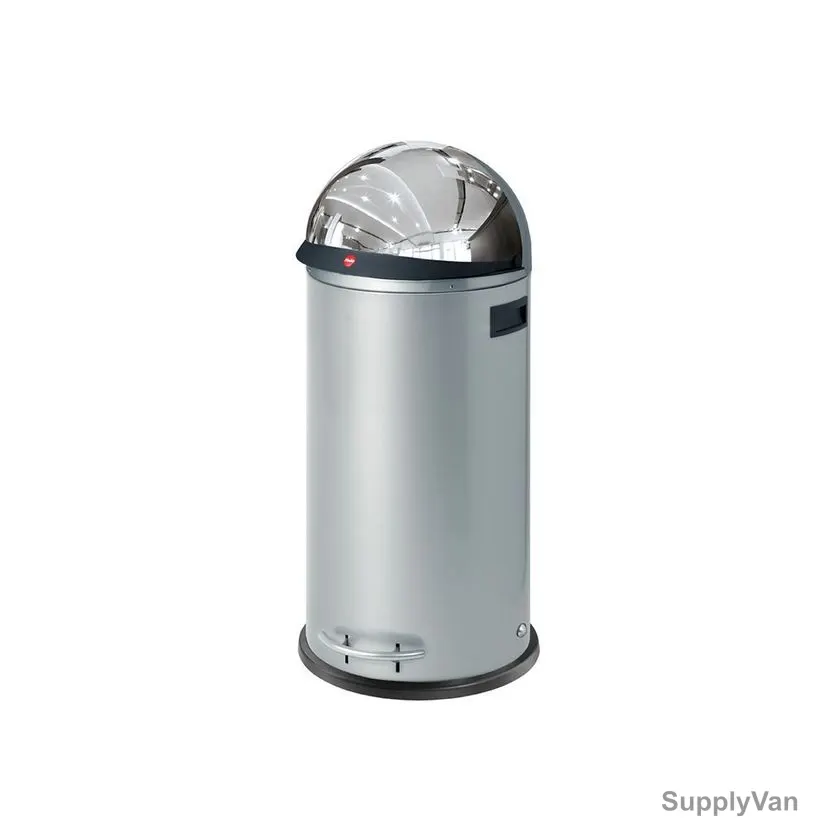Hailo Pedal Waste Bin, HLO-0850-559, Kickvisier XL 36 Litre, 36 Litres, Silver