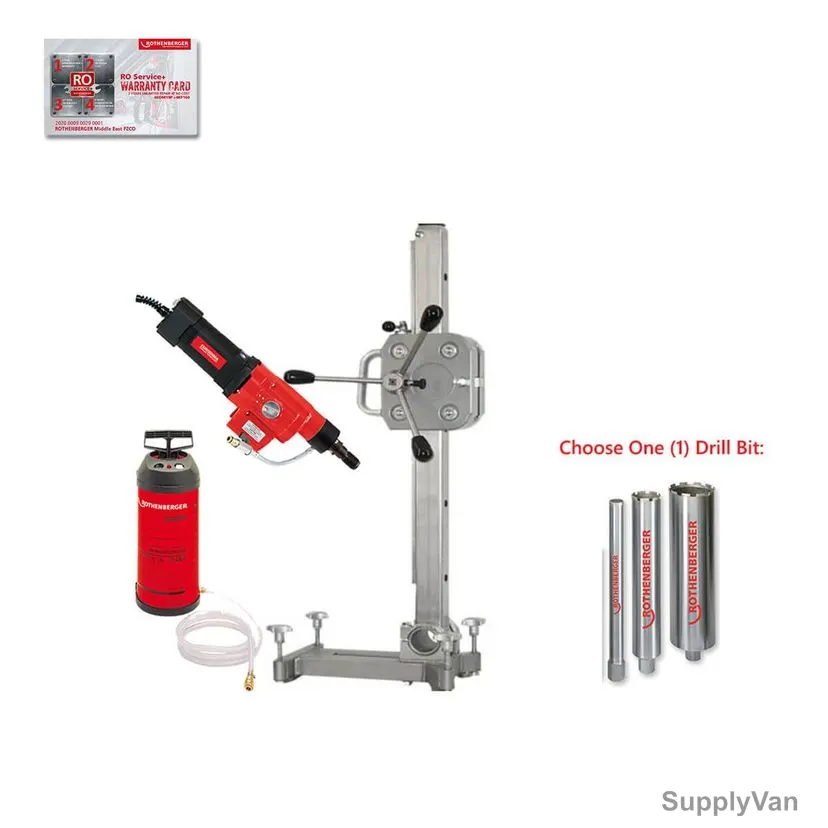 Rothenberger Core Drilling Set, 6EDM25, 1-1/4 Inch UNC, 2500W, 4 Pcs/Set