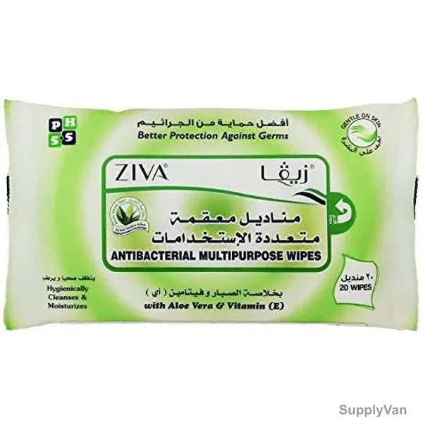 Ziva Antibacterial Multipurpose Wipes, 10 Pcs/Pack — image 1