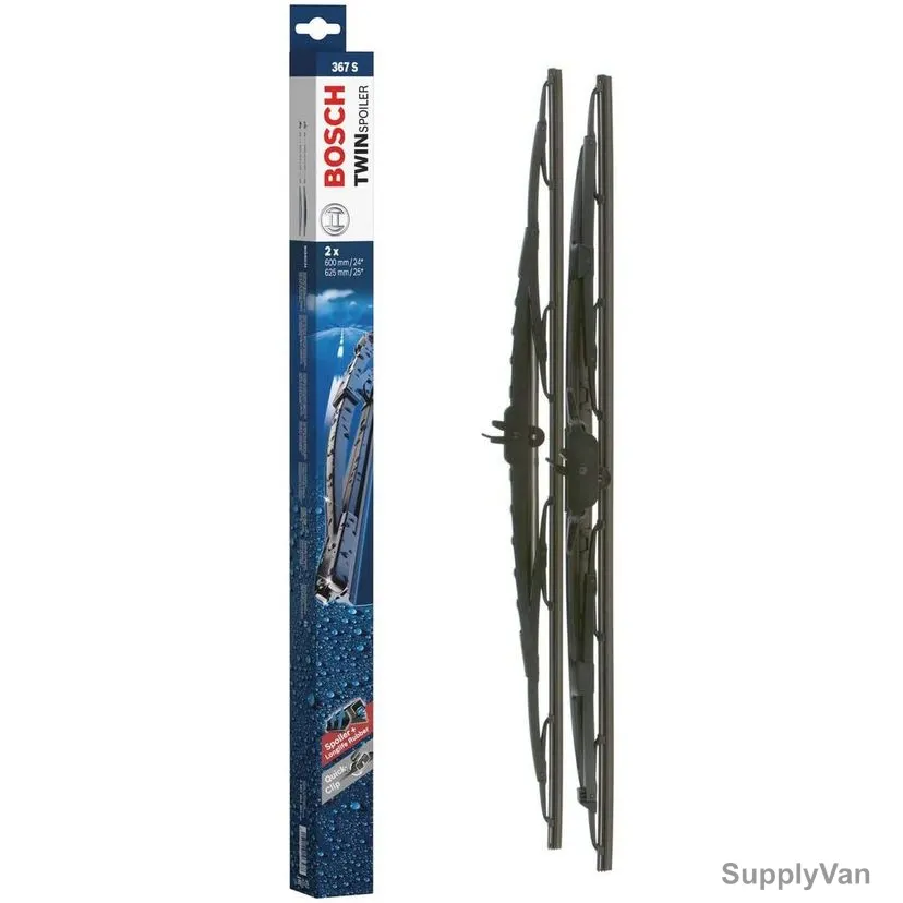 Bosch Twin Spoiler Wiper Blade, 3397001367, 625/600MM, Black, 2 Pcs/Set