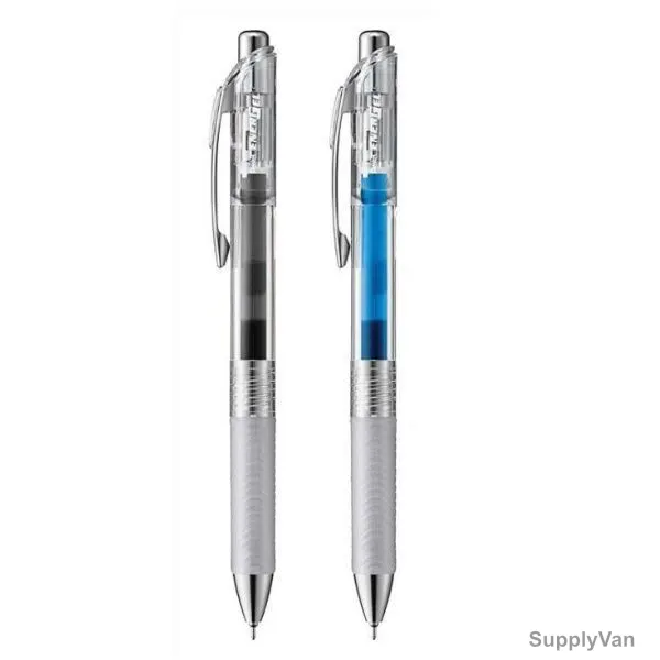 Pentel Energel Infree Gel Roller Pen Set, PE-BLN75TL-02AC, 0.5MM Tip, Blue/Black, 2 Pcs/Set
