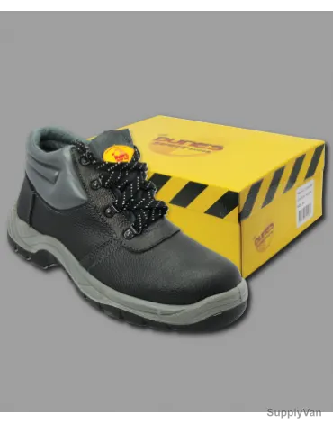 Dunes Safety Shoes, Size40, Black, High Ankle