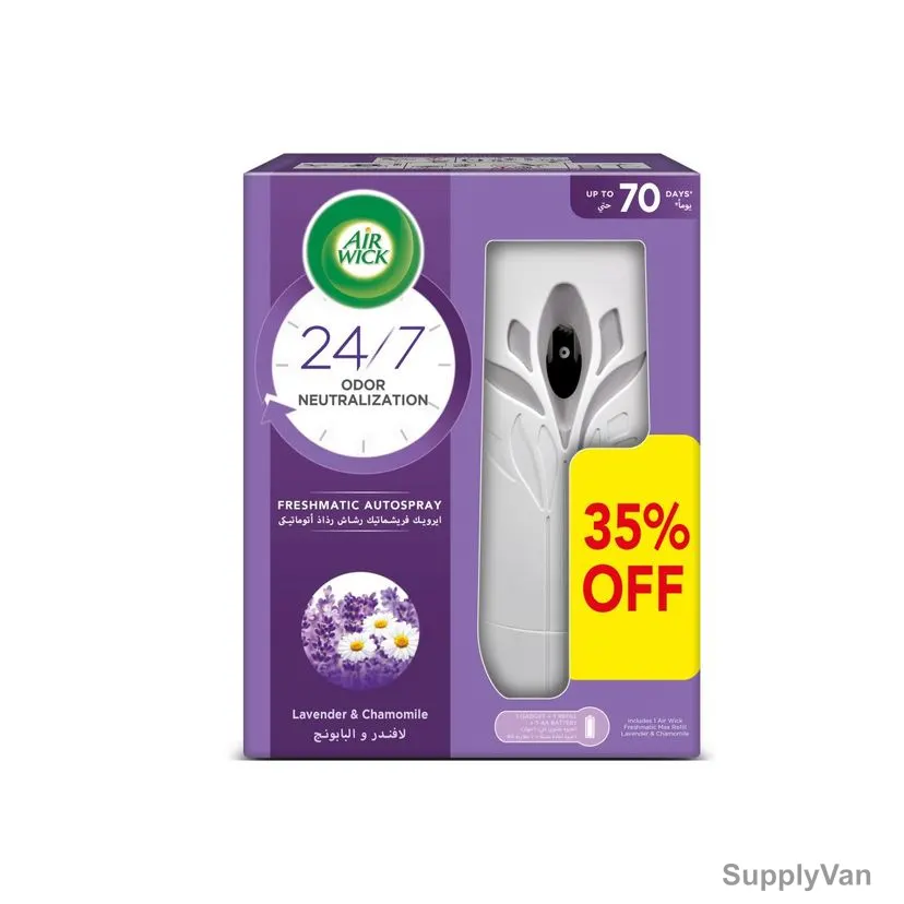 Air Wick Freshmatic Complete Kit, Lavender and Chamomile, 3 Pcs/Set