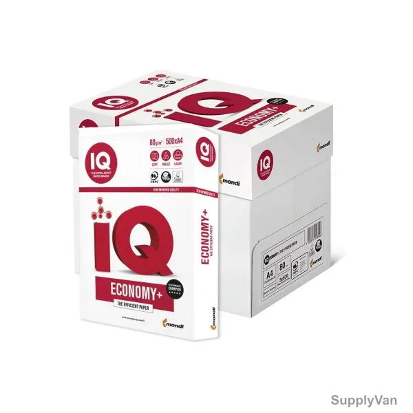 Mondi IQ Economy+ Photo Copy Paper, A4, 80 GSM, 500 Sheets, 5 Ream/Box