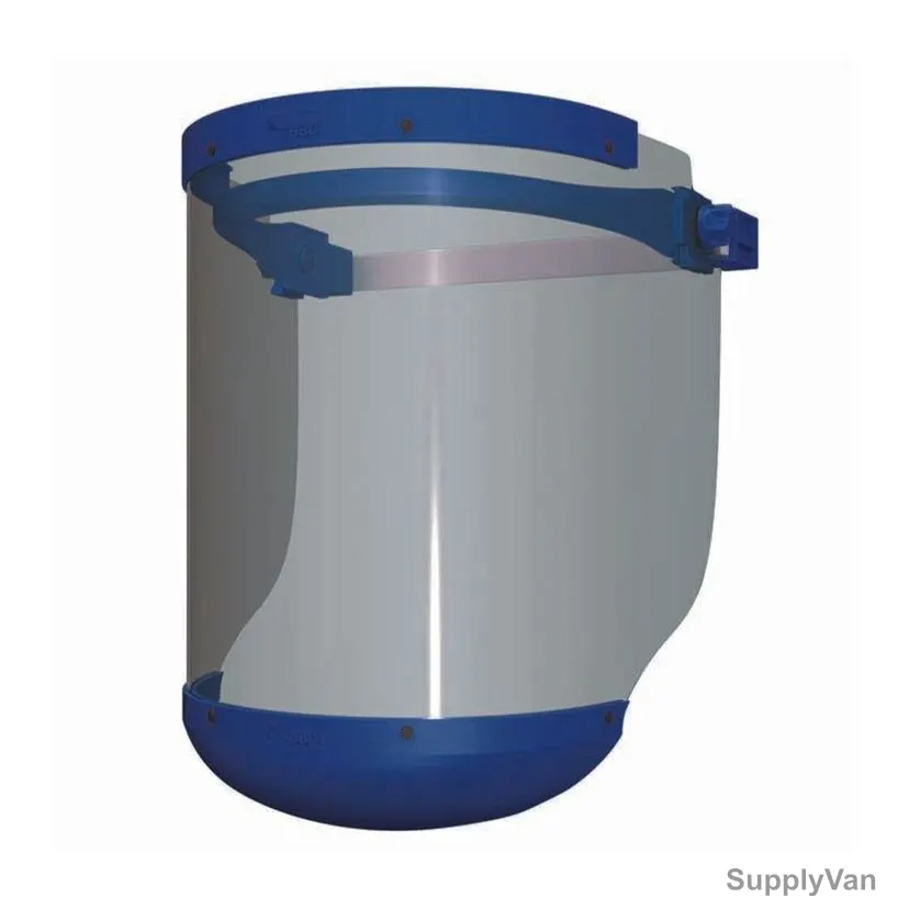 BSD HRC 2 Face Shield, ErgoS Plus, Polycarbonate, 10.0 Cal/SQ.CM, Class 2, Universal, Clear/Blue