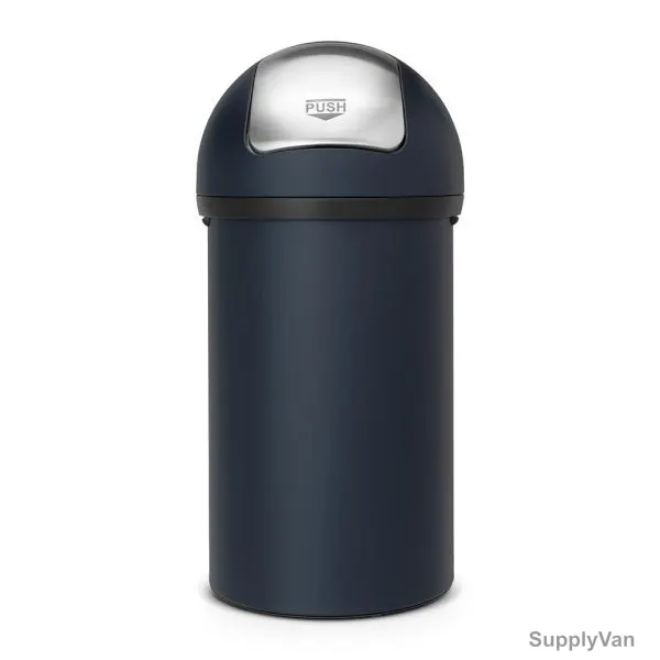 Brabantia Push Bin, 402647, 60 Litres, Mineral Blue