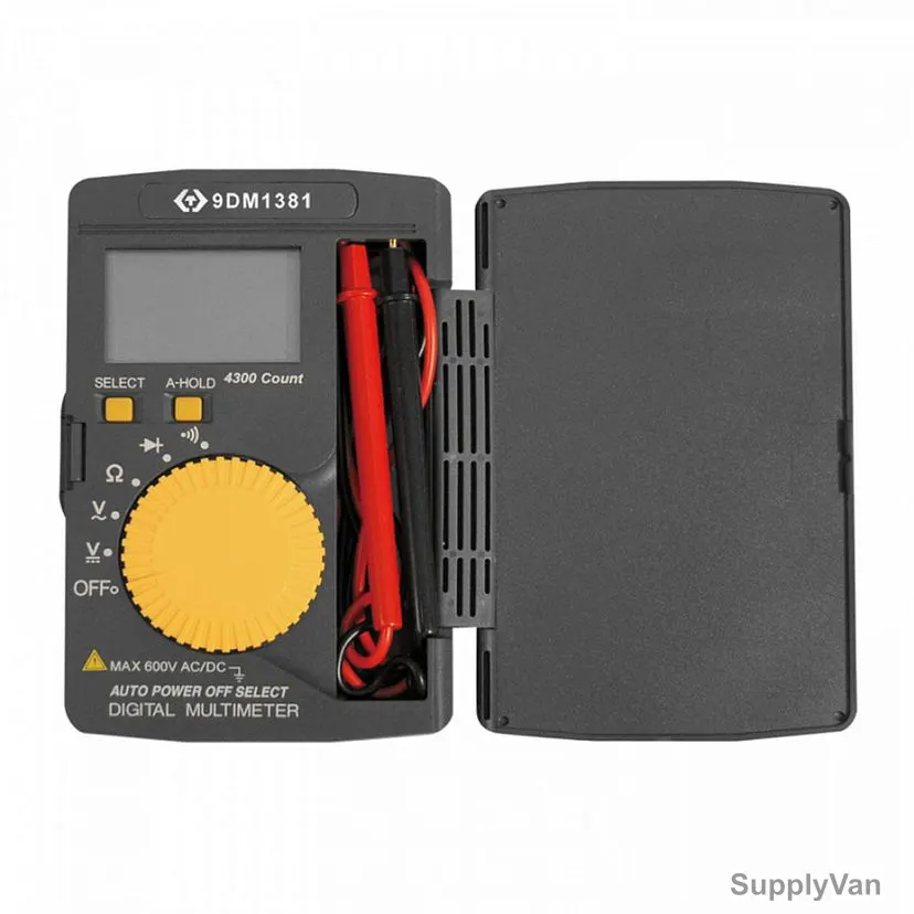 Kingtony Digital Multimeter, 9DM1381, 4300 Count, 600V