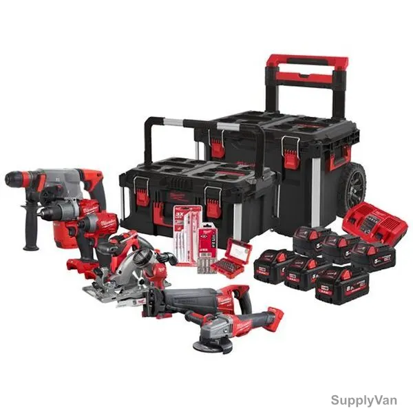 Milwaukee Cordless Tool Set, M18PP7A-586X, Fuel, 18V — image 1
